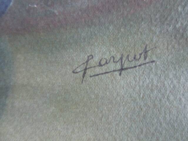 Old watercolor - bouquet of roses