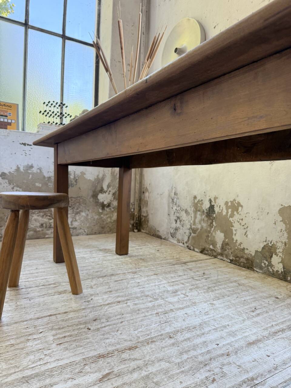 Walnut farmhouse table 2.10m from the 50s