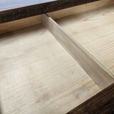 Art Decò chest of drawers from the 1940s in mahogany and briar