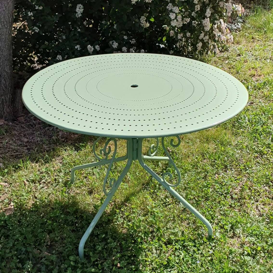 Wrought iron garden table