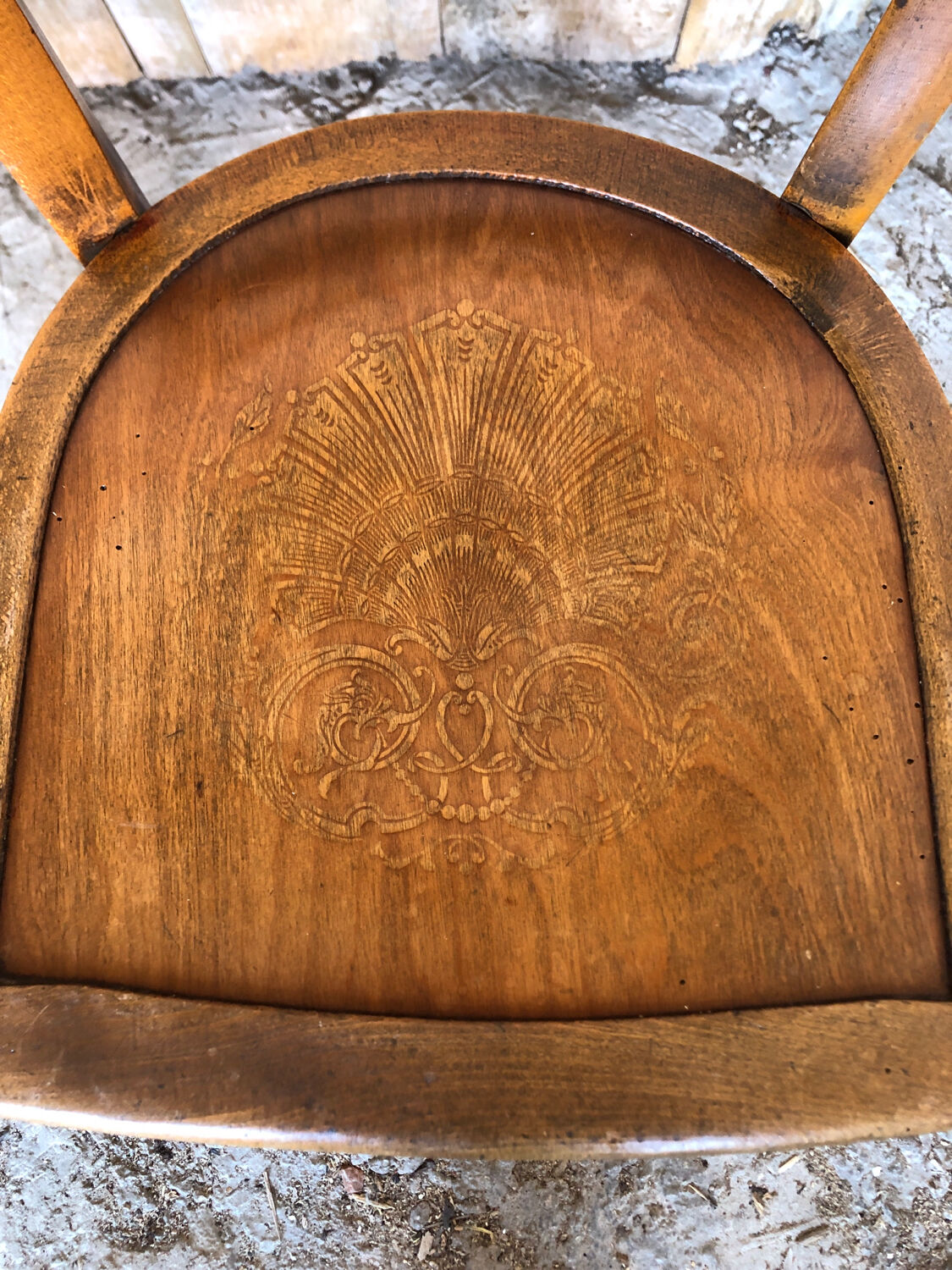 Pair of bistrot chair luterma vintage wood