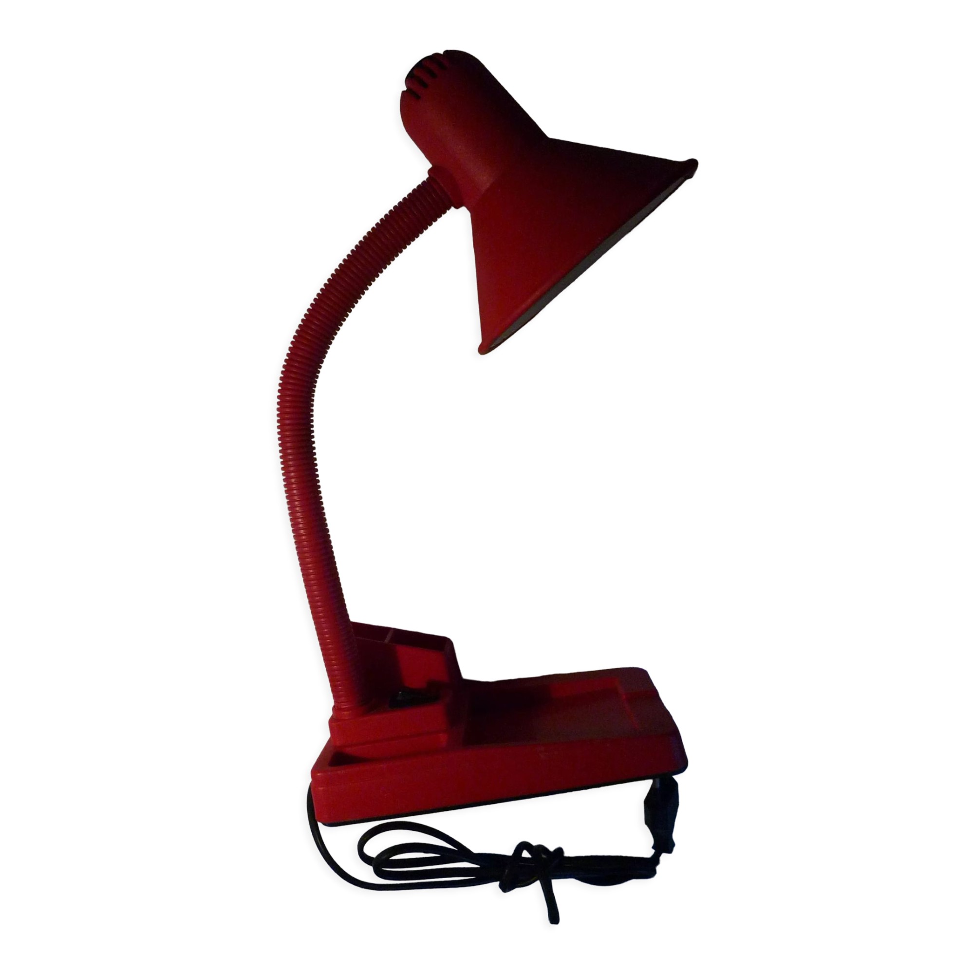 Lampe du bureau porte crayons rouge IMQ vintage italien 80s