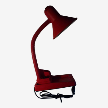 Desk lamp pencil holder red IMQ vintage Italian 80s