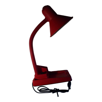 Desk lamp pencil holder red IMQ vintage Italian 80s