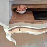 Rococo white foam wood secretary