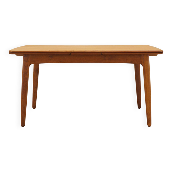 Table en teck, design danois, années 1970, fabriquée au Danemark
