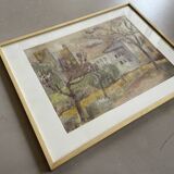 Peinture encadrée ancienne signée JJ