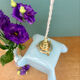 Vintage blue opaline pendant light