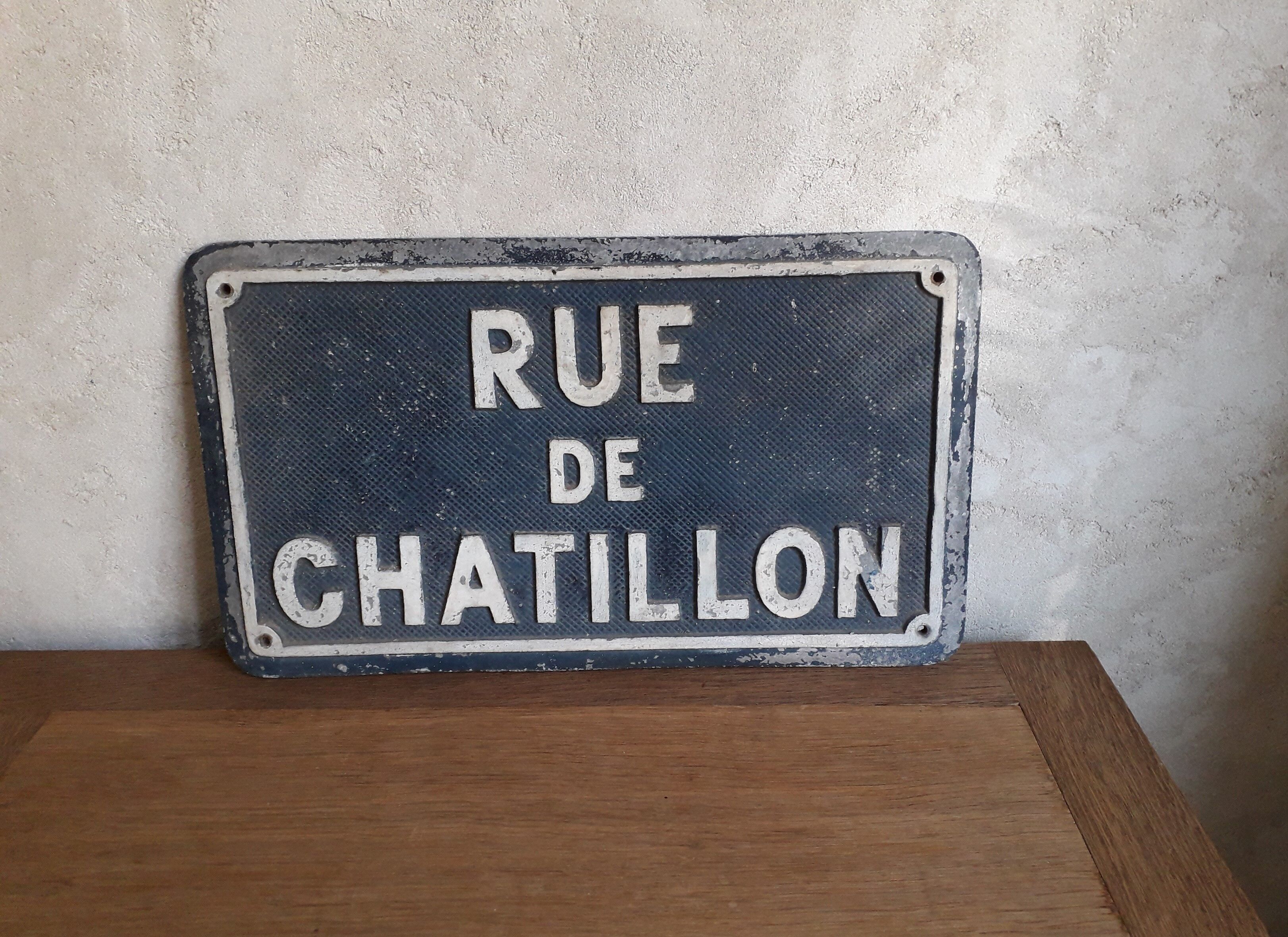 Plaque de rue ancienne fin 19ème