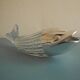 vintage glass fish nut dispenser whale table art