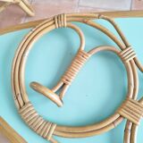 Franco Albini vintage rattan wall coat rack