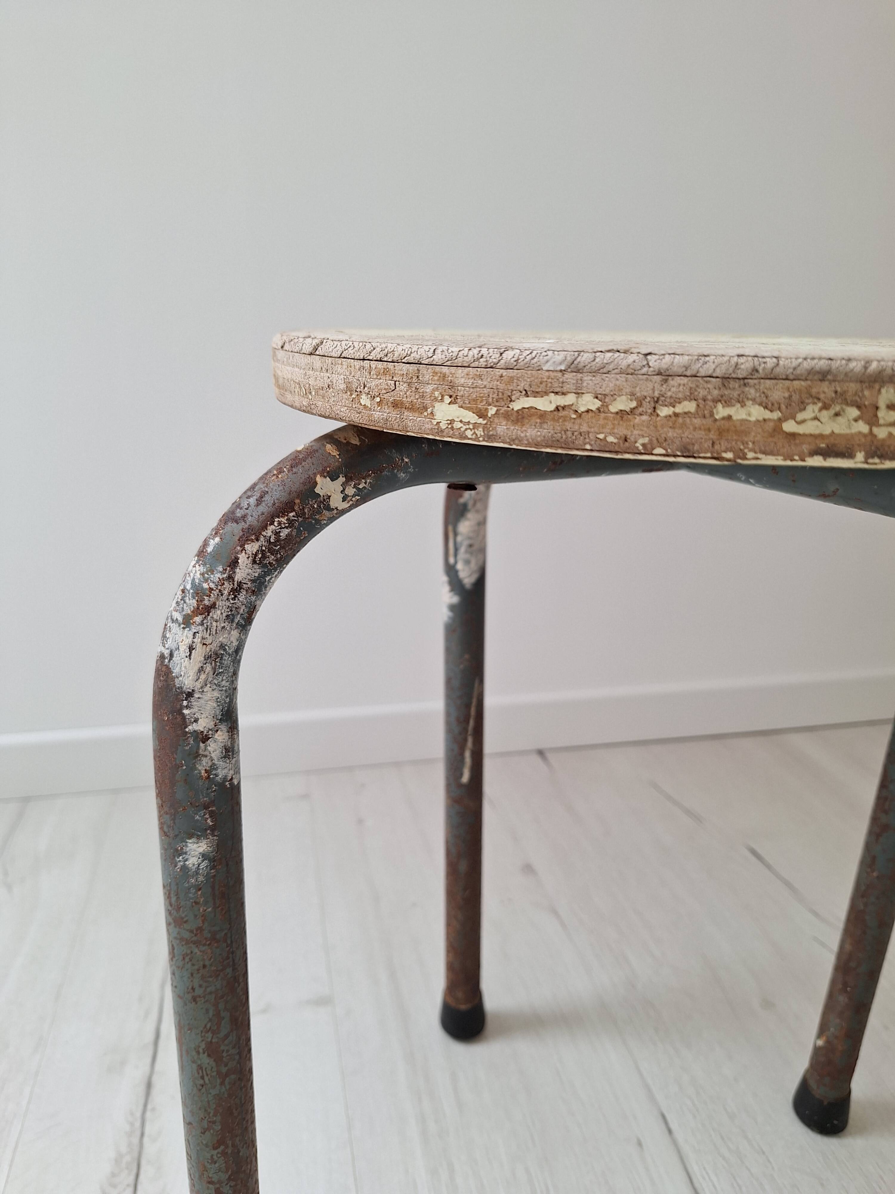 Vintage workshop school stool
