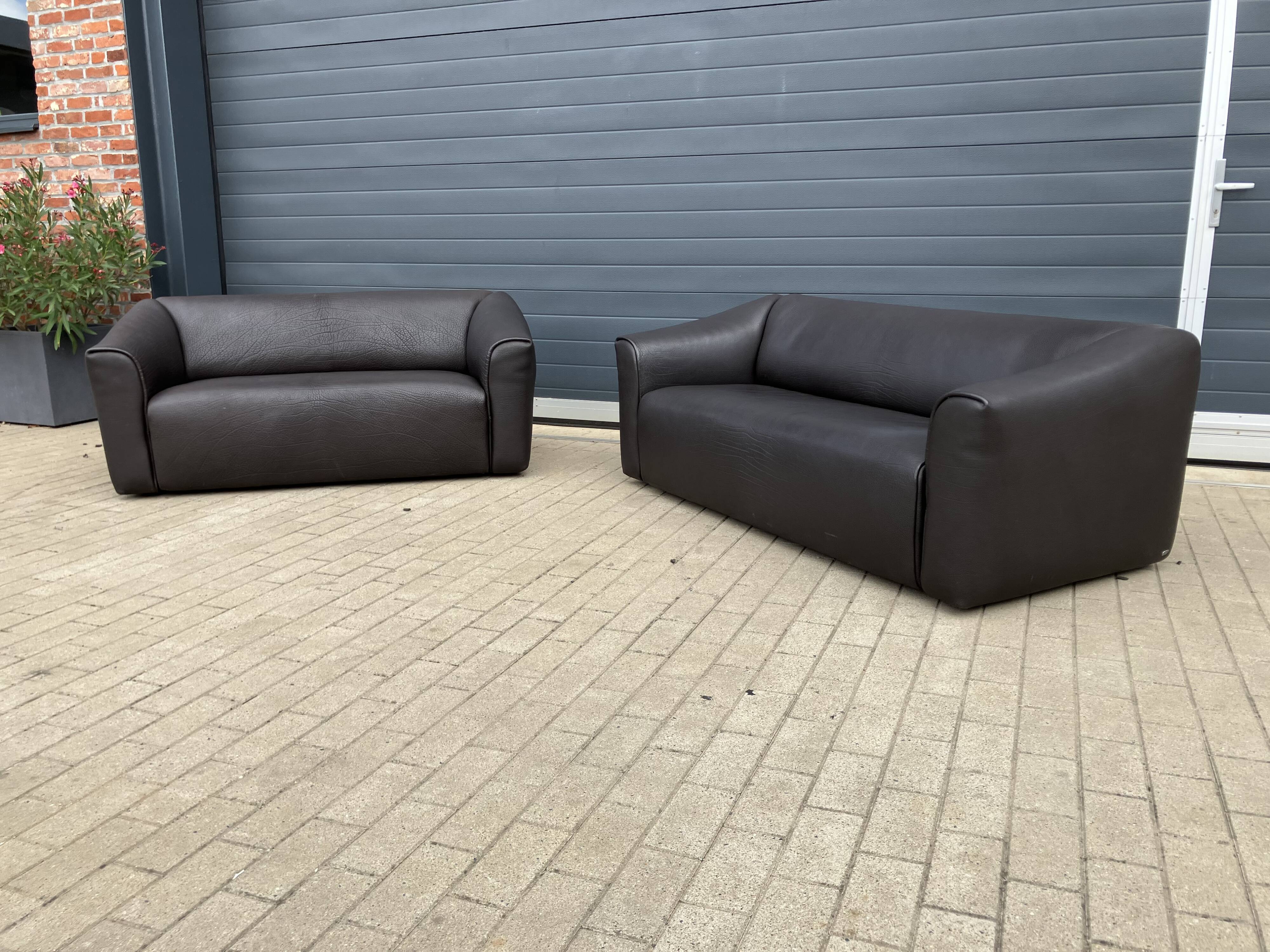 De Sede Ds47 3zit +2zit Buffel leather 5mm NECK color Cigarro