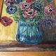 Original Swedish Oil on Panel “Flowers in Vase” Vintage & Framed 29 × 37cm