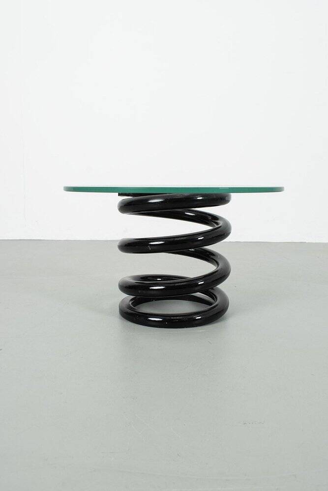 Table d'appoint avec plateau en verre