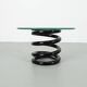 Table d'appoint avec plateau en verre