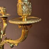 Pair of gilded bronze candelabra