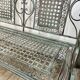 Folding iron garden bench