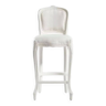 Vintage "Louis" bar stool for Sixinch. in white polyurethane and steel.