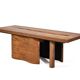 Large coffee table ONDA, cherry and walnut