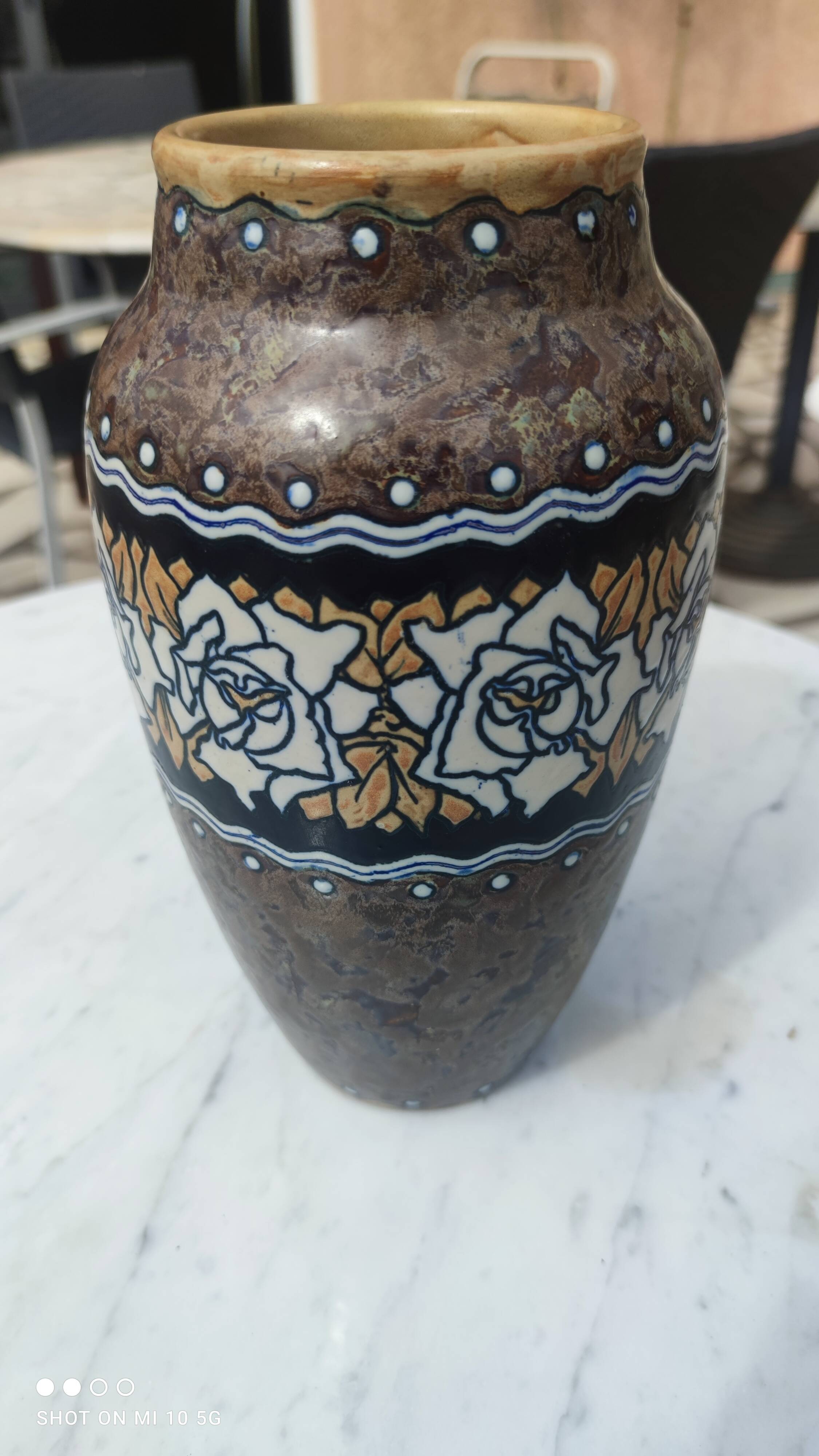 Sandstone vase by Charles Catteau for Keramis 1920