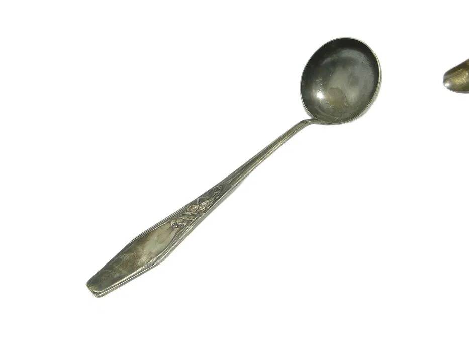 AAL Ladle Blueberry, Art Nouveau / Art Deco, silver-plated brass, Norblin
