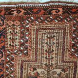 Ancient afghan baluch handmade carpet 90cm x 146cm 1900s, 1c529