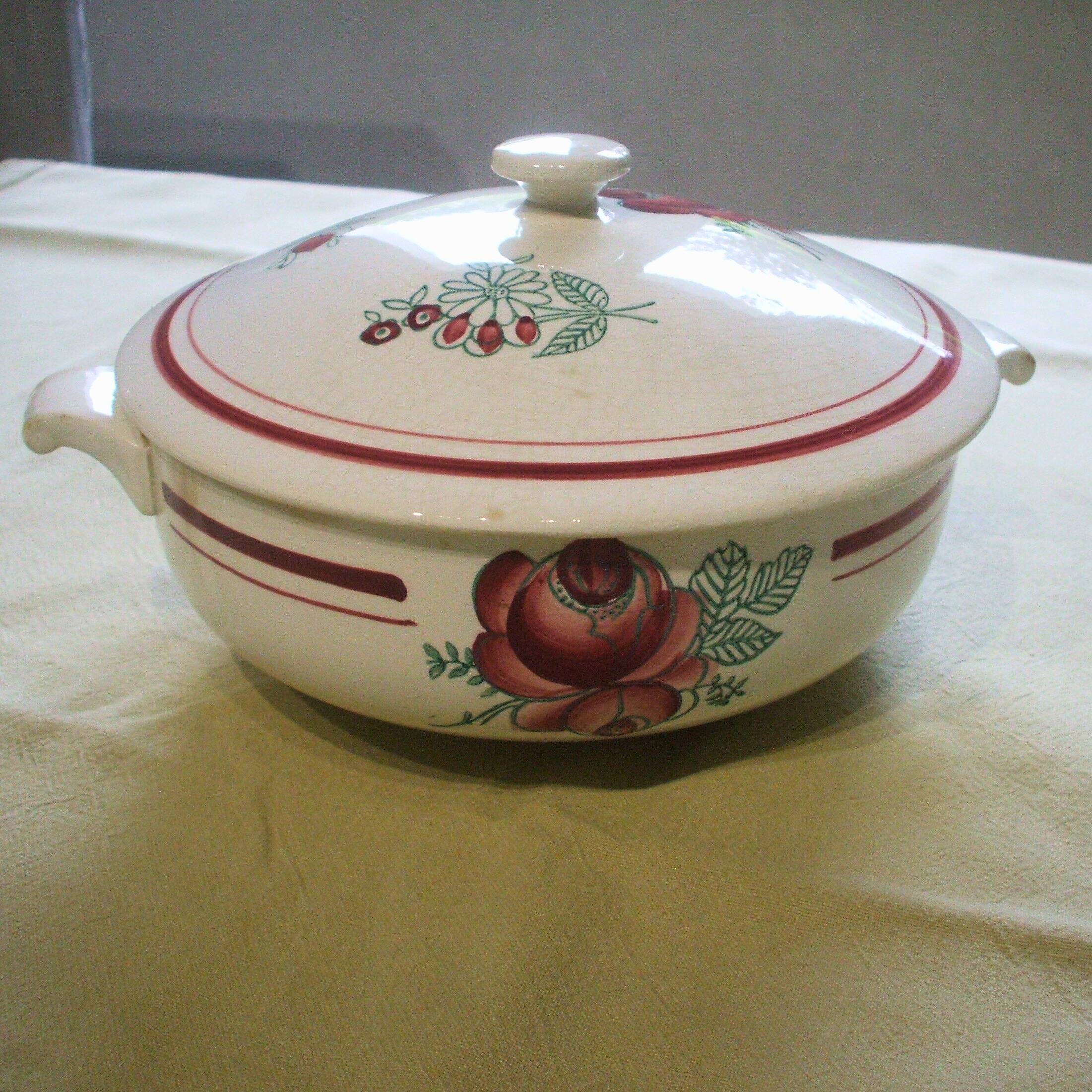Gien earthenware soup tureen