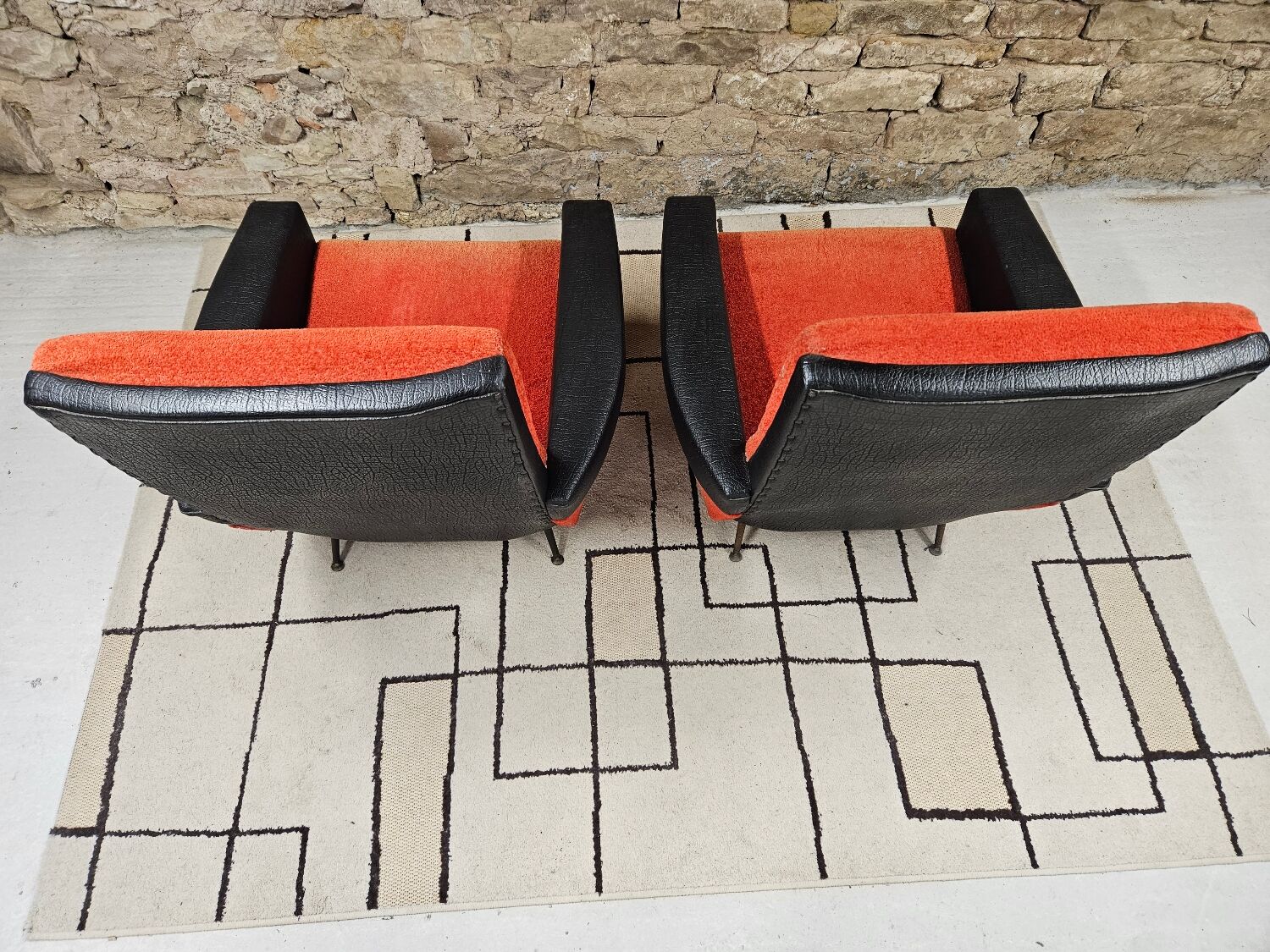 Pair of vintage 70s armchairs