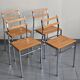 Suite de 4 chaises vintage 1960