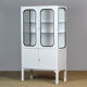 Armoire médicale en verre et fer, années 1970