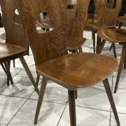 Set of 12 Baumann bistro chairs model Gentiane vintage 1970