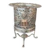 Dessous de verre antique victorien en plaqué argent avec support pour bouteille de vin en relief de style Sheffield