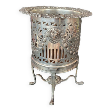 Antique Victorian Sheffield Silver Plated Raised Wine Bottle Holder Coaster