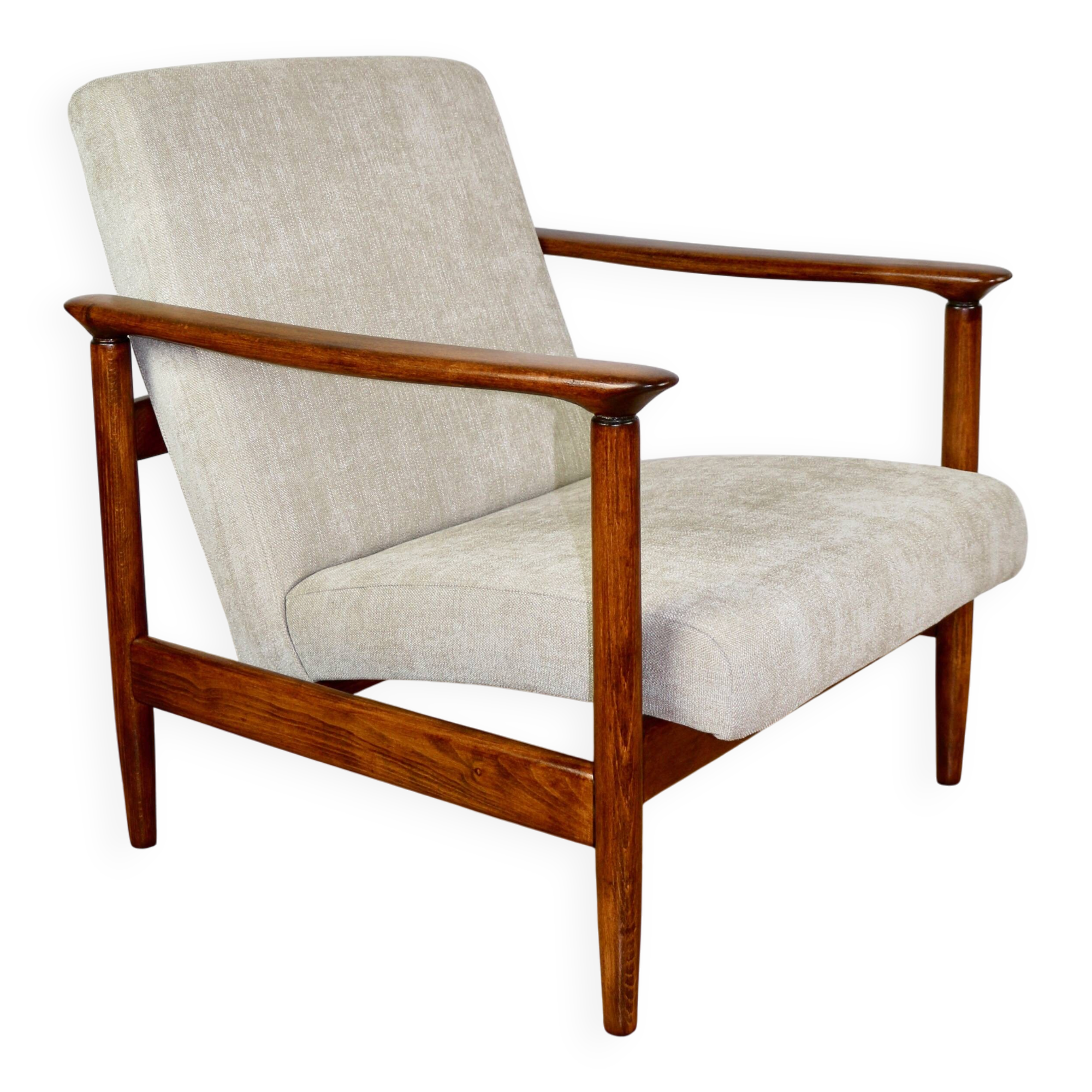 GFM-142 armchair, designed by Edmund Homa from the 70s, beige