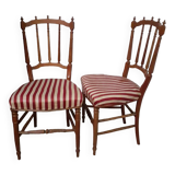 Paire de chaise en bois