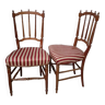 Paire de chaise en bois