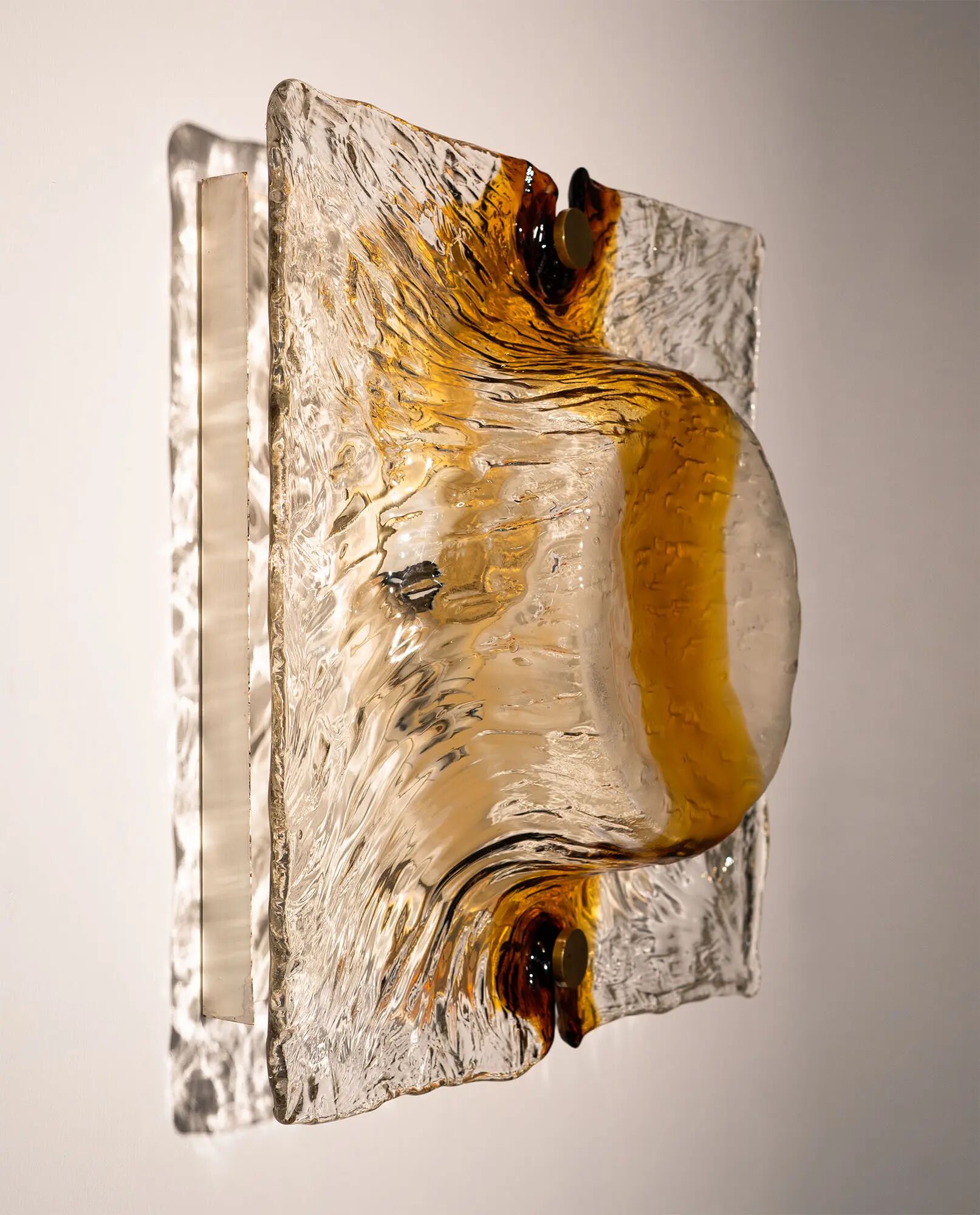 Toni Zuccheri, large wall lamp for Venini, Italy 1960's