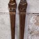 2 bronze Art Nouveau furniture ornaments