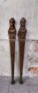 2 ornements pour meuble en bronze Art Nouveau