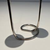 Silver-plated metal candle holder