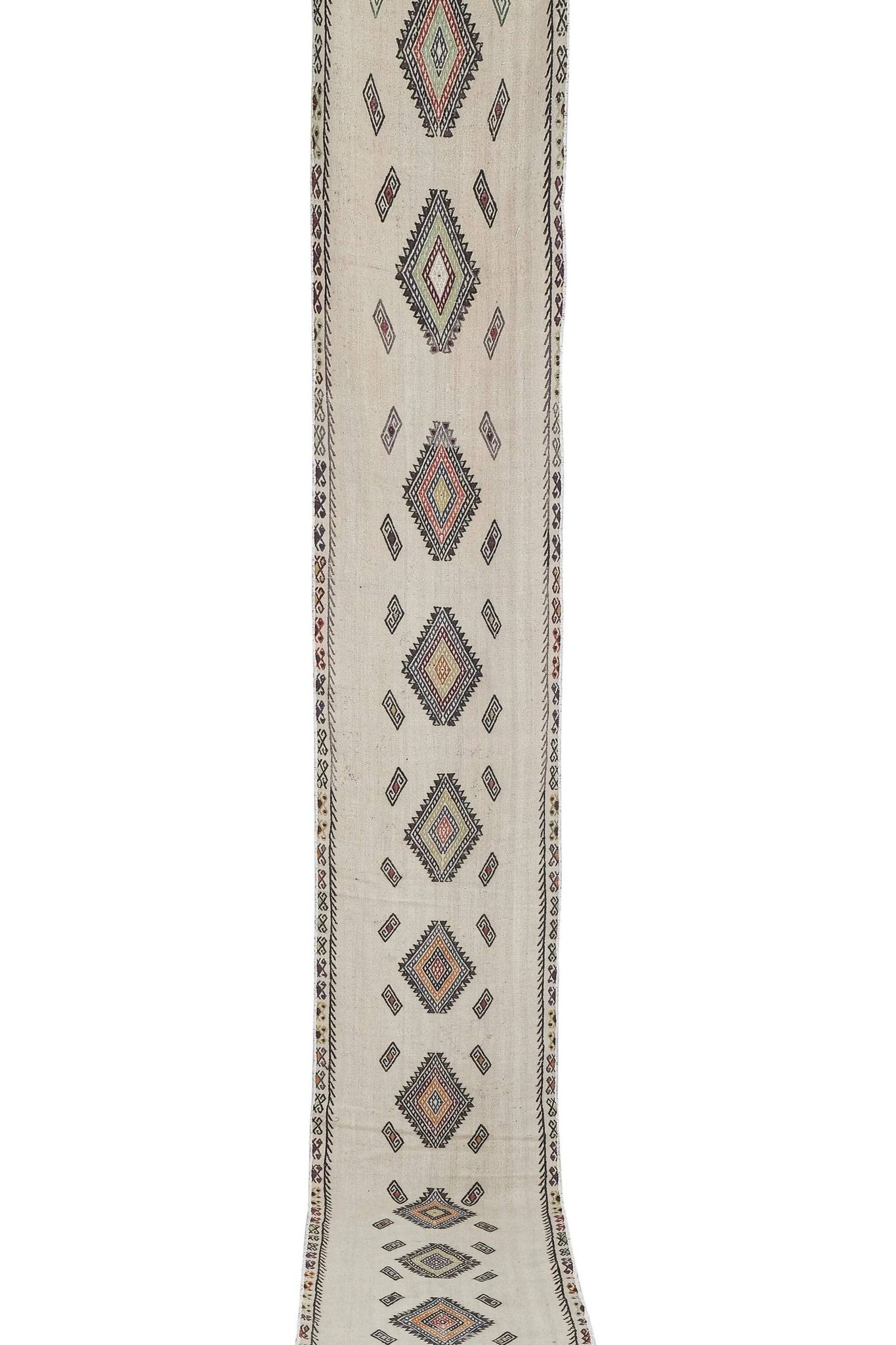 Tapis de couloir turc vintage 58x417 cm