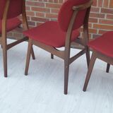 Lot of 4 middle century chairs