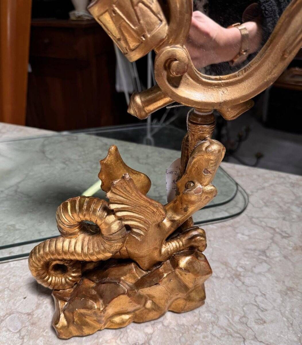 According to Gabriel Viardot: dragon mirror in gilded wood.