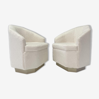 Pair of hexagonal armchairs - 1970