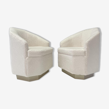 Paire de fauteuils de forme hexagonale - 1970