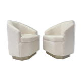Pair of hexagonal armchairs - 1970