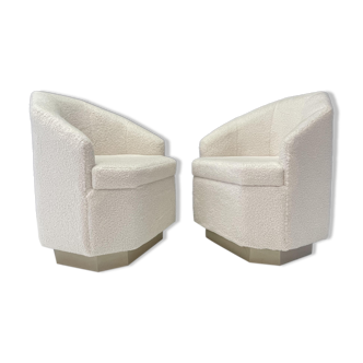Pair of hexagonal armchairs - 1970