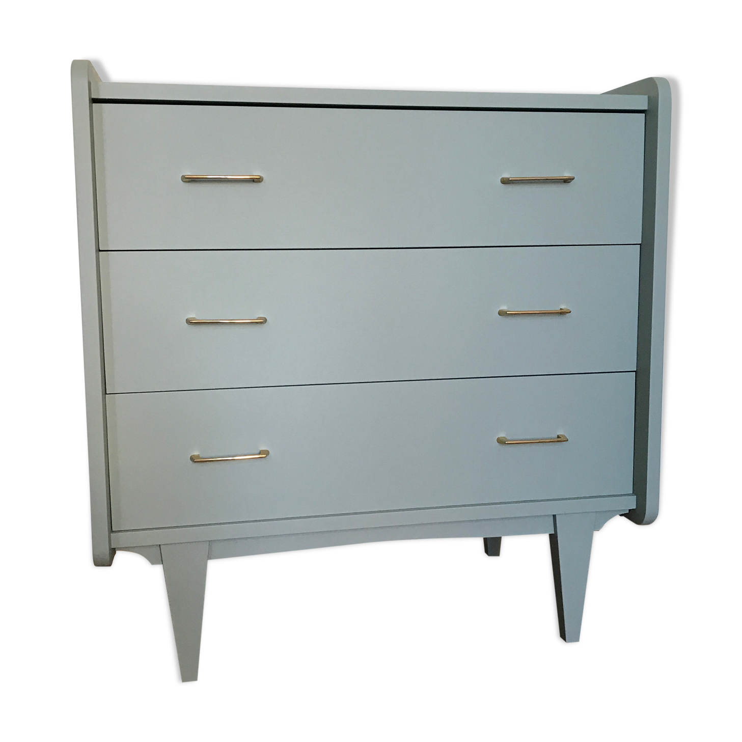 Commode 3 tiroirs vert amande