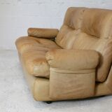 Leather sofa, Albany model, late 70's, Roset edition